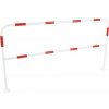 Kovová zábrana, dĺžka 200 cm, priemer 38 mm, biela/červená - Manutan Expert
