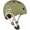 Scoot and Ride Ochranná prilba s LED svetlom XXS-S pre deti 1-5 rokov Olive