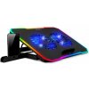 EVOLVEO CoolPro, chladiaca podložka pod notebook, 2 ventilátory, RGB podsvietenie, čierna