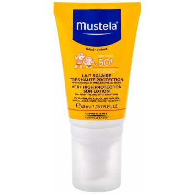 Mustela Bebe Sun ochranný krém na tvár SPF50 40 ml