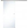 Celoskleněné posuvné dveře sada čiré sklo, 920x2100 mm, posuvné kování stříbrná
