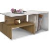 Konferenčné stolík PRIMA Biela + dub artisan