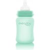 Everyday Baby fľaša sklo chránená pred rozbitím mint green 150 ml