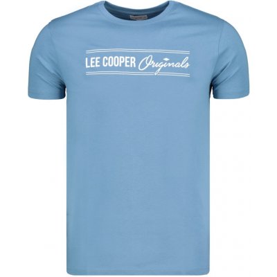 Lee Cooper pánske tričko Logo svetlomodré