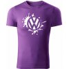 T-ričko Volkswagen Splash pánske tričko Farba trička: Fialová, Farba potlače: Biela, Veľkosť: XS