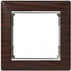 Legrand Valena - Jednoduchý rámik, wenge/strieborný prúžok- 770371