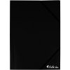 Victoria A4 doska s gumičkou čierne 15 mm