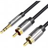 Audio kábel 3,5 mm samec na 2x RCA samec 3 m Vention BCFBI čierny