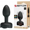 Pretty love olman anal plug with led light black 8.8 cm