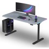 ULTRADESK Herný stôl QUEST, 140x70cm, 72-120cm, čierna-šedá