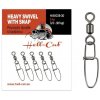 5ks Karabínka s obratlíkom Hell-Cat Heavy Swivel with Snap vel. 3/0 (90kg)