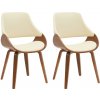 Sada 2 jedálenských stoličiek Vangale, orech/krémová