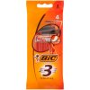 BIC 3 Sensitive Technológia troch čepelí. Hydratačný prúžok s aloe a vitamínom E. Tvarovaná rukoväť s protišmykovým úchopom. Jednodielny stroj.