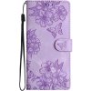 Peňaženkové puzdro Embossing Pattern Motýľ fialové – Samsung Galaxy A17 5G