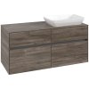 VILLEROY & BOCH Collaro závesná skrinka pod umývadlo na dosku (umývadlo vpravo), 4 zásuvky, 1200 x 500 x 548 mm, Stone Oak, C11400RK