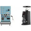 Profitec GO, blue + Eureka Atom W 65 Casa, black