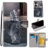 Peňaženkové 3D puzdro DRAWING na Huawei P50 Pro - Cat Becomes Tiger