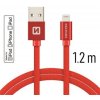 SWISSTEN Swissten Datový Kabel Textile Usb / Lightning Mfi 1,2 M Červený