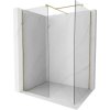 Mexen Kioto sprchová stena Walk-in 135 x 100 cm, transparentná, zlatá - 800-135-202-50-00-100