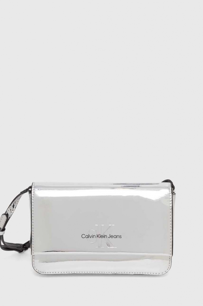 Calvin Klein Jeans kabelka Sculpted Wallet Ph Cb19 Mono S K60K611865 Strieborná