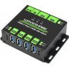 Waveshare Industrial grade USB HUB, Extending 4x USB 3.2 Ports, Switchable dual hosts, Multi Protections