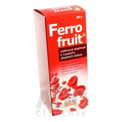 Dr. Müller FERRO FRUIT Sirup s vysokým obsahom železa 1x300 g