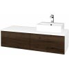 Dreja Kúpeľňová skrinka MODULE SZZ12 120 umývadlo Joy 3 - N01 Biela lesk / D21 Tobacco / Pravé