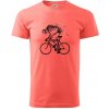 Cyklo kostra - Klasické pánske tričko vyššej gramáže - 4XL ( Korálová )