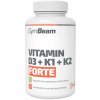 GymBeam Vitamín D3+K1+K2 Forte 120 kapsúl
