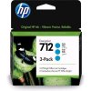 HP Atrament 712, 3 balenia, 29 ml, azúrová, 3ED77A