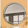 LED Okrúhle zrkadlo do kúpeľne s osvetlením Jungborn MIA II s ochranou proti zahmlievaniu Ø 60 cm IP 44