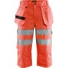 Blåkläder AB 1539 Tríctvrtecní výstražné kalhoty Farba: Cervená s vysokou viditelností, Veľkosť: D108
