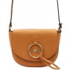 Gregorio Hnedá elegantná kožená crossbody kabelka 418031