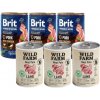 Brit Premium by Nature Ryby s rybou kožou 3x400g & WILD FARM Hovädzia paštéta 3x400g bezlepkové krmivo pre psov