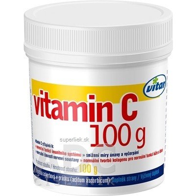 VITAR Vitamín C prášok 1x100 g, 8595011100082