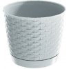 Prosperplast Květináč Ratolla round, 14,2cm, bílá