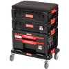 Majster Regál Modulárny dielenský set s podsedékom Qbrick System PRO so zásuvkami a priehradkou, Čierna