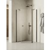 New Trendy New Soleo Gunmetal Brushed sprchovací kút 80x80 cm grafitová brúsené/priehľadné sklo K-1707