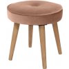 Tempo Kondela Taburet, ružová Velvet látka/hnedá, SAIDA