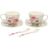HOME ELEMENTS Porcelánová šálka a podšálka Ruža 2 x 250 ml