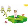 BIG set pieskovisko Sandy s pevným krytom a stoličky s piknik stolíkom KidChair 56733-11