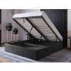Čalúnená posteľ s úložným priestorom 140x200 TOP Line 7 Čierna Velvet