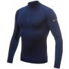 SENSOR MERINO ACTIVE pánske tričko dl.rukáv stojak zips deep blue Veľkosť: XL