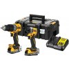 DeWalt DCK2050E2T príklepová vŕtačka + rázový uťahovák, 2x1,7Ah aku Powerstack