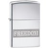 Benzínový zapalovač Zippo Etched Freedom Design