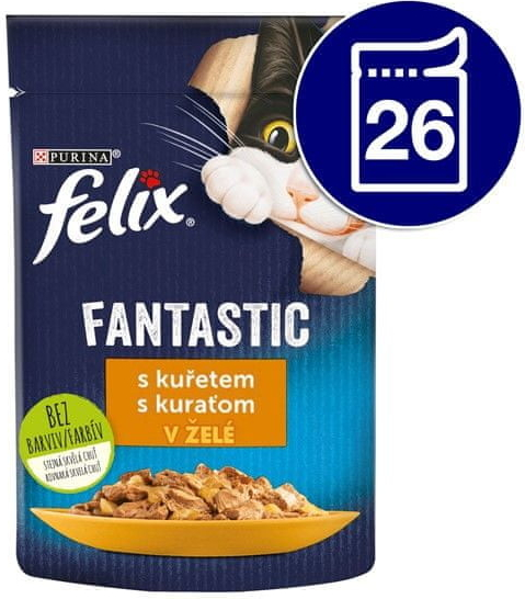 FELIX Fantastic cat kura želé 26 x 85 g