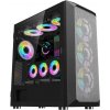 1stCOOL skříň Wind Storm Black MiddleTower ARGB, AU, USB3.0, bez zdroje, RGB fan, průhledná bočnice, černá ML-WSTORM-B-ARGB