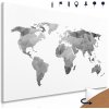 Obraz na korku šedá mapa sveta v štýlovom dizajne