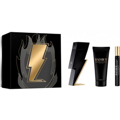 Carolina Herrera Bad Boy SET: Toaletná voda 100ml + Toaletná voda 10ml + Sprchový gél 100ml pre mužov