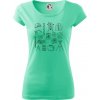 Geodet vybavenie - Dámske tričko Pure - 2XL ( Mätová )